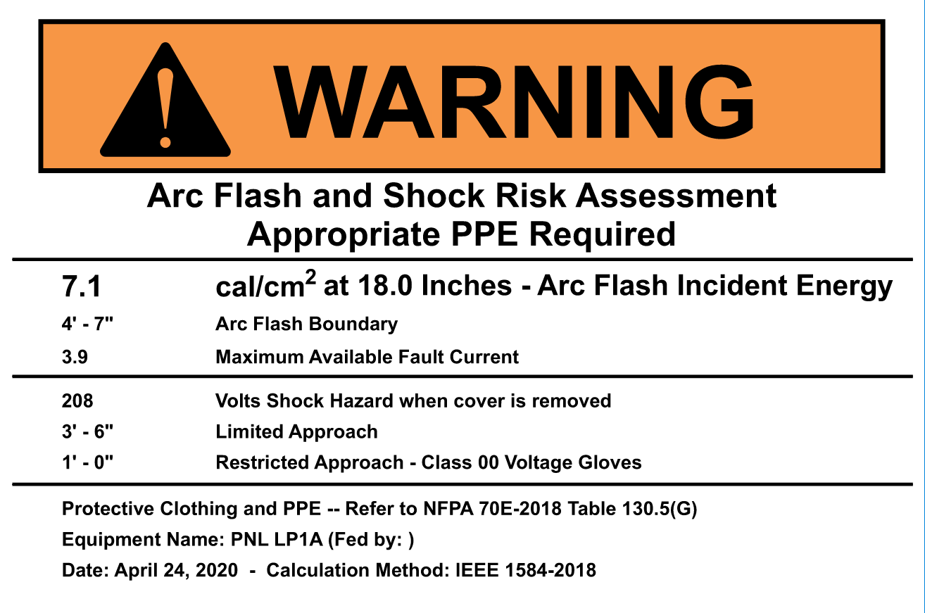 Arc Flash Label